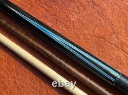 Gold Rush Custom Pool Cue by Kevin McClain With2 Shafts. Leather Wrap