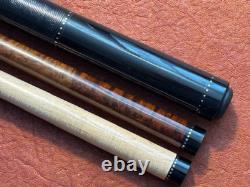 Gold Rush Custom Pool Cue by Kevin McClain With2 Shafts. Leather Wrap