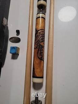 Golden Shark Custom Pool Cue Stick 24oz 49 Or 57 5pcs & Case See Description