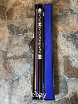 Golden Shark Vintage Custom Pool Cue With Case