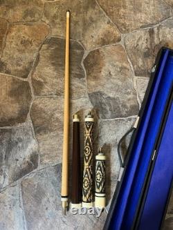 Golden Shark Vintage Custom Pool Cue With Case