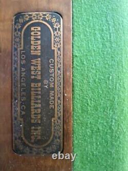 Golden West Billiards Oak Victorian Vintage Custom-Made Slate Pool Table
