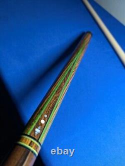 Gorgeous Custom(1/1) Jacoby Pool Cue Bacote Rosewood Uniloc 18.80oz 12.75mm