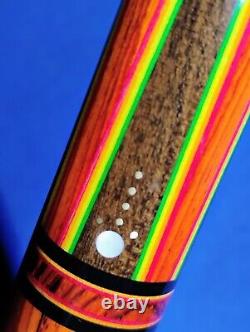 Gorgeous Custom(1/1) Jacoby Pool Cue Cocobolo Rosewood 18.50oz 12.75mm