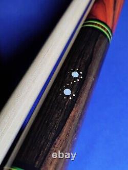 Gorgeous Custom(1/1) Jacoby Pool Cue Cocobolo Rosewood 18.50oz 12.75mm