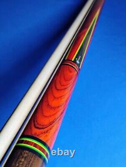 Gorgeous Custom(1/1) Jacoby Pool Cue Cocobolo Rosewood 18.50oz 12.75mm