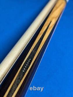 Gorgeous Custom Jacoby Pool Cue HB5 Bacote Birdseye Maple 18.60oz 12.75mm