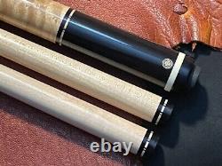 Guerra Custom Pool Cue With 2 Maple Shafts. Wrap-less cue