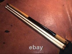 Guerra Custom Pool Cue With 2 Maple Shafts. Wrap-less cue. Olivewood/Ebony