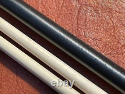 HOW M4 Ebony Pool Cue With Two Shafts. Linen Wrapped Cue