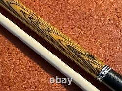 HOW ZR Bocote Pool Cue With One Shaft. Linen Wrapped Cue