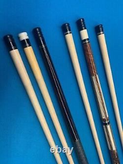 High End Custom Mike Bender Box Pool Cue Set with Jump Break cue, Whitten Case