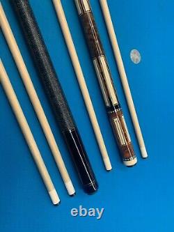 High End Custom Mike Bender Box Pool Cue Set with Jump Break cue, Whitten Case