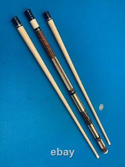 High End Custom Mike Bender Box Pool Cue Set with Jump Break cue, Whitten Case