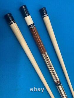 High End Custom Mike Bender Box Pool Cue Set with Jump Break cue, Whitten Case