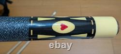 Hubler Custom Queue Pool Cue Ebony Inlay 4-Sword Design No Warping Used