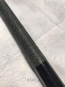 IN STOCK, Custom Viking Linen Wrap Pool Cue Butt, No Shaft, Butt Only (Bla/Yel)