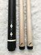 In Stock, Jerry Olivier Custom Ebony & Iv@ry Pool Cue With2 Shafts, Free Hard Case