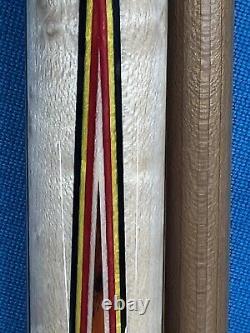 JACOBY CUSTOM POOL CUE 11.75MM 29KW SHAFT LEATHER WRAP RADIAL mother of pearl