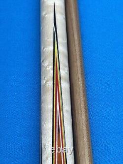 JACOBY CUSTOM POOL CUE 11.75MM 29KW SHAFT LEATHER WRAP RADIAL mother of pearl