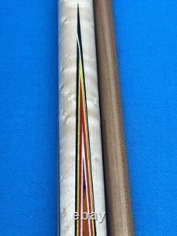 JACOBY CUSTOM POOL CUE 11.75MM 29KW SHAFT LEATHER WRAP RADIAL mother of pearl