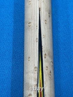 JACOBY CUSTOM POOL CUE 11.75MM 29KW SHAFT LEATHER WRAP RADIAL mother of pearl