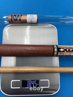 JACOBY CUSTOM POOL CUE 11.75MM 29KW SHAFT LEATHER WRAP RADIAL mother of pearl