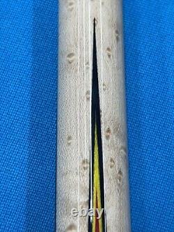 JACOBY CUSTOM POOL CUE 11.75MM 29KW SHAFT LEATHER WRAP RADIAL mother of pearl