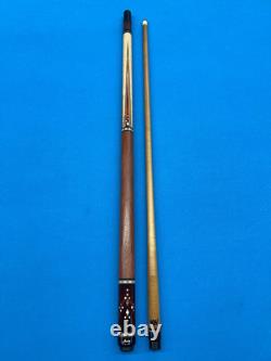 JACOBY CUSTOM POOL CUE 11.75MM 29KW SHAFT LEATHER WRAP RADIAL mother of pearl