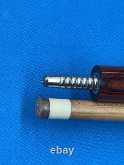 JACOBY CUSTOM POOL CUE 11.75MM 29KW SHAFT LEATHER WRAP RADIAL mother of pearl