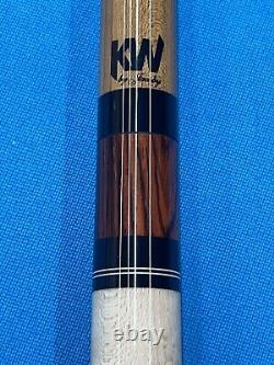 JACOBY CUSTOM POOL CUE 11.75MM 29KW SHAFT LEATHER WRAP RADIAL mother of pearl