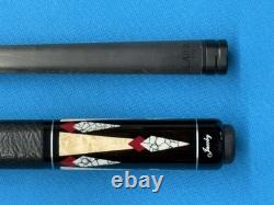 JACOBY CUSTOM POOL CUE 11.8mm 29 3.2 CF SHAFT 5/16X14 LEATHER