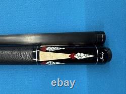 JACOBY CUSTOM POOL CUE 11.8mm 29 3.2 CF SHAFT 5/16X14 LEATHER