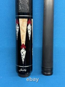 JACOBY CUSTOM POOL CUE 11.8mm 30 3.2 CF SHAFT 5/16X14 LEATHER