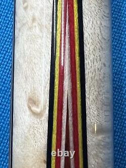 JACOBY CUSTOM POOL CUE 12.3MM 29KW SHAFT LEATHER WRAP RADIAL mother of pearl