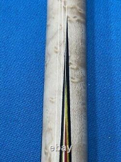 JACOBY CUSTOM POOL CUE 12.3MM 29KW SHAFT LEATHER WRAP RADIAL mother of pearl