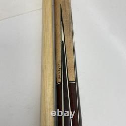 JACOBY CUSTOM POOL CUE inscribed David 2 Jacoby 7-02 29 Birds Eye Maple
