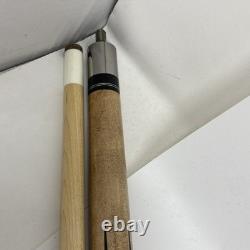 JACOBY CUSTOM POOL CUE inscribed David 2 Jacoby 7-02 29 Birds Eye Maple