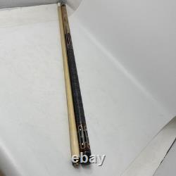 JACOBY CUSTOM POOL CUE inscribed David 2 Jacoby 7-02 29 Birds Eye Maple
