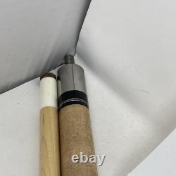 JACOBY CUSTOM POOL CUE inscribed David 2 Jacoby 7-02 29 Birds Eye Maple