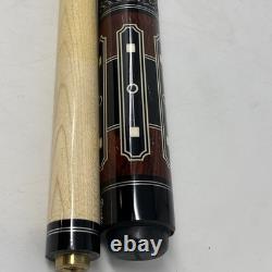 JACOBY CUSTOM POOL CUE inscribed David 2 Jacoby 7-02 29 Birds Eye Maple