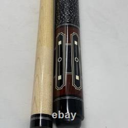 JACOBY CUSTOM POOL CUE inscribed David 2 Jacoby 7-02 29 Birds Eye Maple