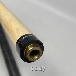 JACOBY CUSTOM POOL CUE inscribed David 2 Jacoby 7-02 29 Birds Eye Maple