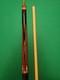 Jk Custom Design Burl & Ebony Pool Cue With Ivory Inlays & Lizard Leather Wrap