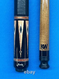 Jacoby Custom Pool Cue 11.75mm 29kw Shaft Leather Wrap Radial Tulip