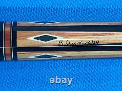 Jacoby Custom Pool Cue 11.75mm 29kw Shaft Leather Wrap Radial Tulip