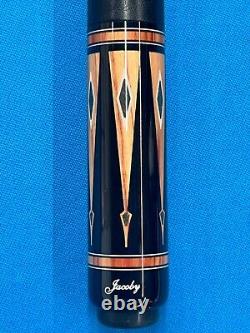 Jacoby Custom Pool Cue 11.75mm 29kw Shaft Leather Wrap Radial Tulip