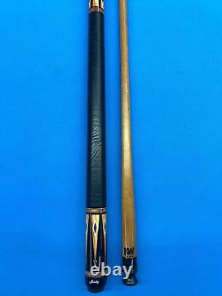 Jacoby Custom Pool Cue 11.75mm 29kw Shaft Leather Wrap Radial Tulip