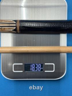 Jacoby Custom Pool Cue 11.75mm 30kw Shaft Ebony Maple Burl Leather Wrap Radial