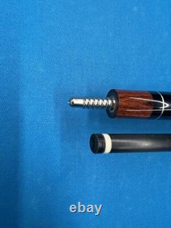 Jacoby Custom Pool Cue 11.8mm 30 4.0 Cf Shaft Ebony Tulip Radial Joint Leather